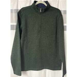 NWT Robert Graham Mens Small Kenwood Forest Green 1/4 Zip Pullover Sweater $178